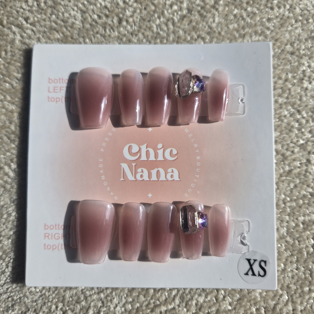 Handmade Pink Press-On Nails